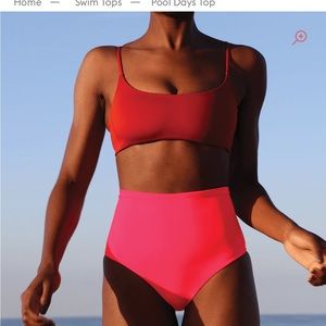 Left on Friday Pool Days Top 1971 Red XL